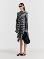 EENK YEVA Stripe Long Shirt - Black