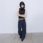 LCDC TM DOUBLE LAYERED SLEEVELESS TOP (BLACK)