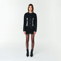 YCH CROPPED DENIM JACKET BLACK (F23DT706BK)
