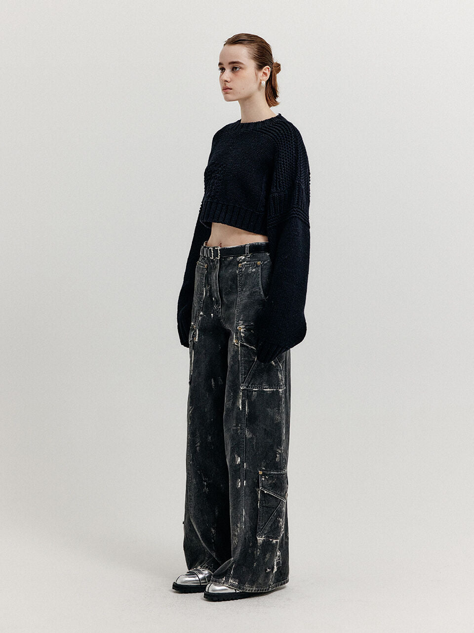 EENK EENK Cargo Denim Pants - Dark Grey