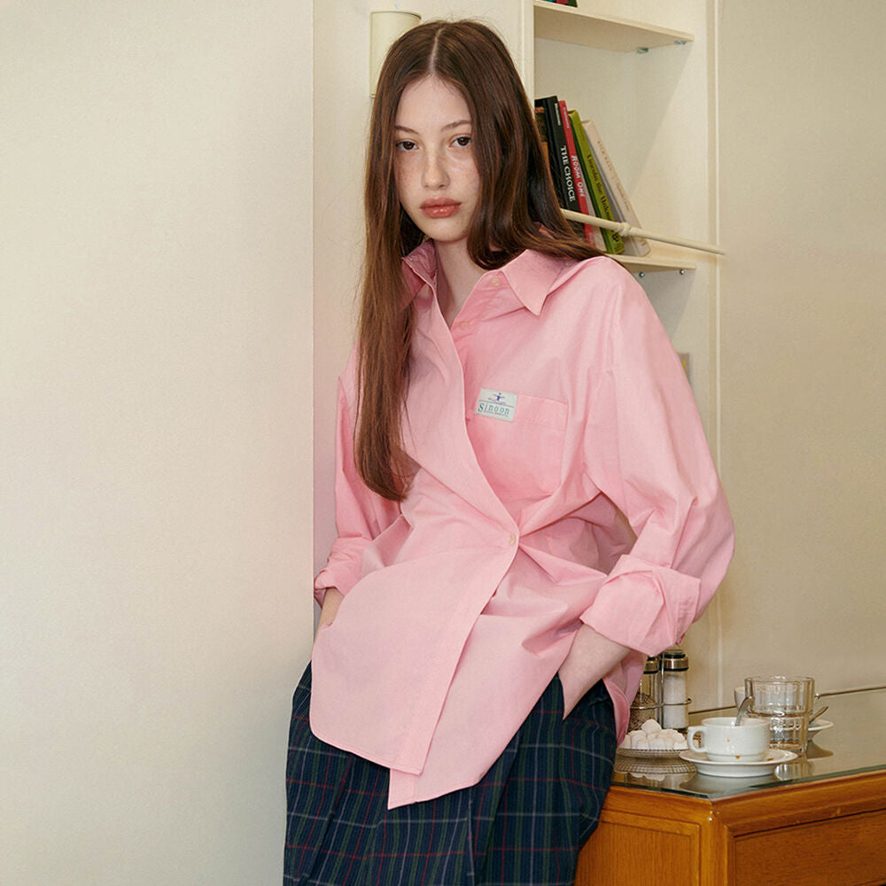 SINOON Classic Cotton Shirt (Light Pink)