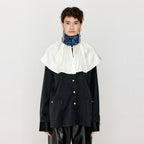EENK EENK Blouse Big Collared - Black/Ivory