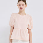 SISTINA Cotton puff sleeve blouse_AWWBLQ21010