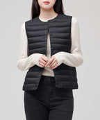 MUSINSA STANDARD WOMAN MUSINSA STANDARD WOMAN Padded Jacket Women's Transform Round Neck Light Down Vest [Black]