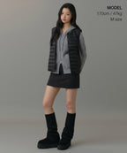 MUSINSA STANDARD WOMAN MUSINSA STANDARD WOMAN Padded Jacket Women's Transform Round Neck Light Down Vest [Black]