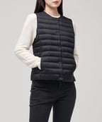 MUSINSA STANDARD WOMAN MUSINSA STANDARD WOMAN Padded Jacket Women's Transform Round Neck Light Down Vest [Black]