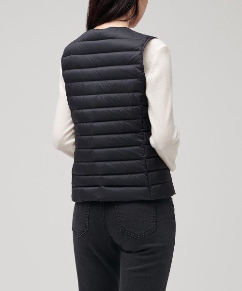 MUSINSA STANDARD WOMAN MUSINSA STANDARD WOMAN Padded Jacket Women's Transform Round Neck Light Down Vest [Black]