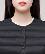 MUSINSA STANDARD WOMAN MUSINSA STANDARD WOMAN Padded Jacket Women's Transform Round Neck Light Down Vest [Black]