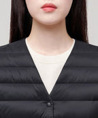 MUSINSA STANDARD WOMAN MUSINSA STANDARD WOMAN Padded Jacket Women's Transform Round Neck Light Down Vest [Black]