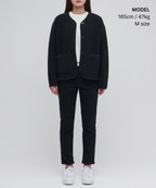 MUSINSA STANDARD WOMAN MUSINSA STANDARD WOMAN Fleece Collarless Jacket Black