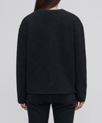 MUSINSA STANDARD WOMAN MUSINSA STANDARD WOMAN Fleece Collarless Jacket Black