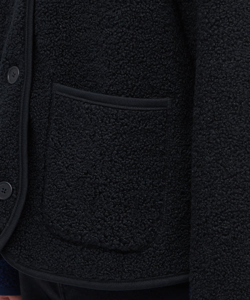 MUSINSA STANDARD WOMAN MUSINSA STANDARD WOMAN Fleece Collarless Jacket Black