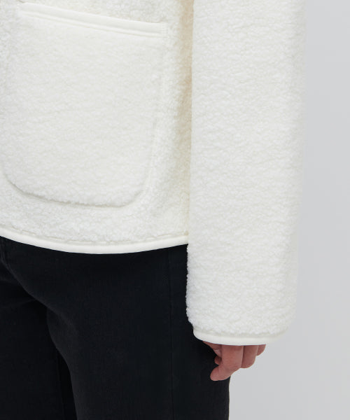 MUSINSA STANDARD WOMAN MUSINSA STANDARD WOMAN Fleece Collarless Jacket (Size M)
