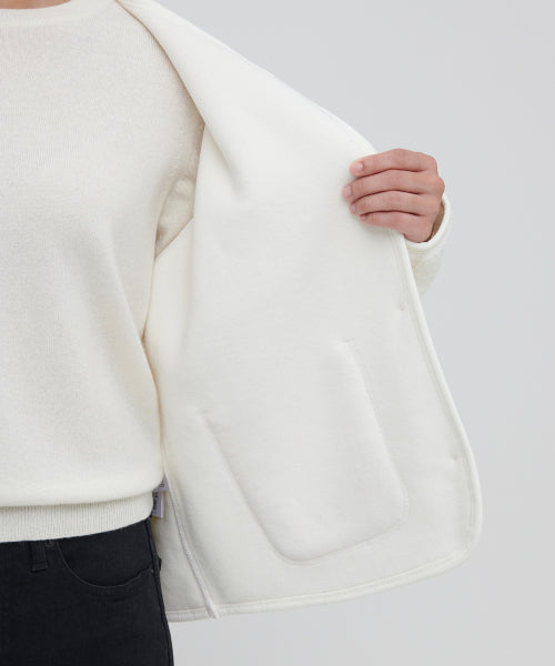 MUSINSA STANDARD WOMAN MUSINSA STANDARD WOMAN Fleece Collarless Jacket (Size M)