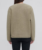 MUSINSA STANDARD WOMAN MUSINSA STANDARD WOMAN Fleece Collarless Jacket Beige