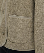 MUSINSA STANDARD WOMAN MUSINSA STANDARD WOMAN Fleece Collarless Jacket Beige