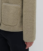MUSINSA STANDARD WOMAN MUSINSA STANDARD WOMAN Fleece Collarless Jacket Beige