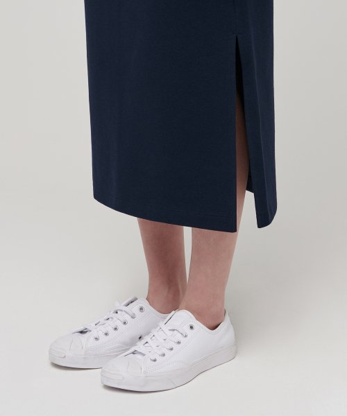 MUSINSA STANDARD WOMAN MUSINSA STANDARD WOMAN Women's Sweat Long Skirt [Navy]