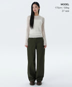 MUSINSA STANDARD WOMAN MUSINSA STANDARD WOMAN Women's Wide Chino Pants Khaki
