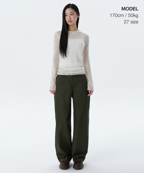 MUSINSA STANDARD WOMAN MUSINSA STANDARD WOMAN Women's Wide Chino Pants Khaki