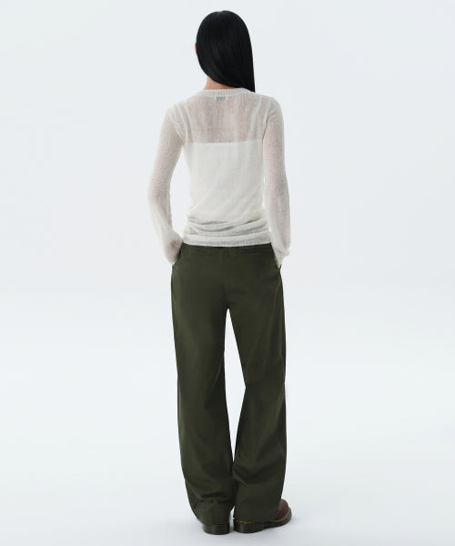 MUSINSA STANDARD WOMAN MUSINSA STANDARD WOMAN Women's Wide Chino Pants Khaki