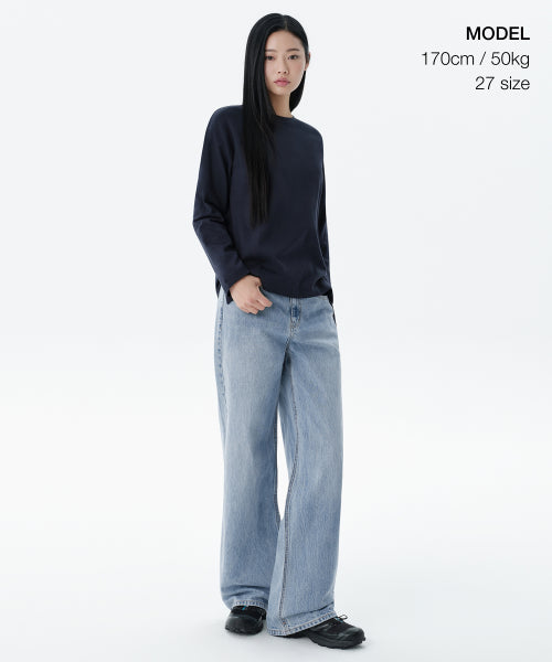 MUSINSA STANDARD WOMAN MUSINSA STANDARD WOMAN Women's Wide Denim Pants Light Indigo