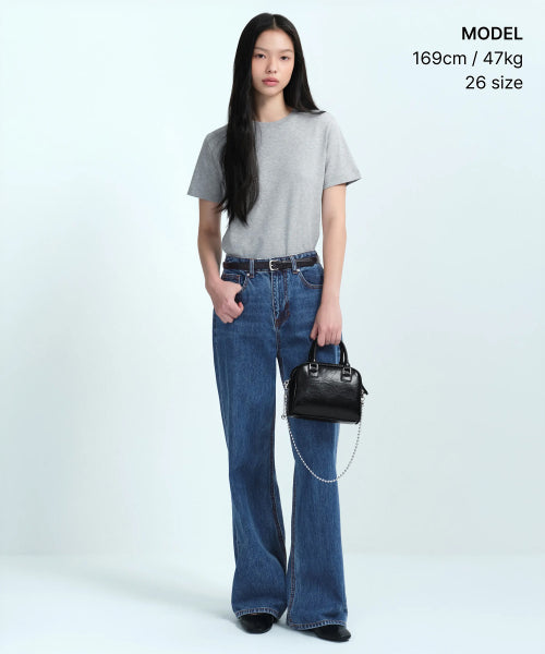 MUSINSA STANDARD WOMAN MUSINSA STANDARD WOMAN Women's Wide Denim Pants [Medium Indigo]