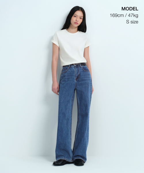 MUSINSA STANDARD WOMAN MUSINSA STANDARD WOMAN T-Shirt Basic Crew Neck [Cream]