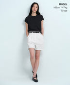 MUSINSA STANDARD WOMAN MUSINSA STANDARD WOMAN Relaxed Fit Crew Neck T-Shirt (Black)