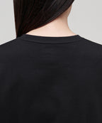 MUSINSA STANDARD WOMAN MUSINSA STANDARD WOMAN Crew Neck Crop T-Shirt (Black)