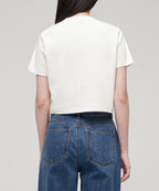 MUSINSA STANDARD WOMAN MUSINSA STANDARD WOMAN Crew Neck Crop T-Shirt (Cream)