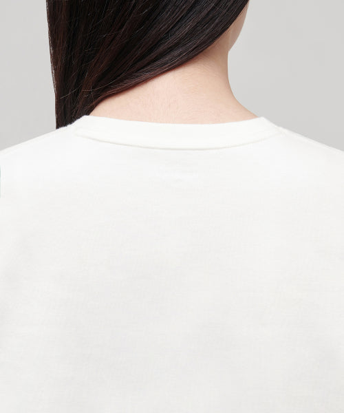 MUSINSA STANDARD WOMAN MUSINSA STANDARD WOMAN Crew Neck Crop T-Shirt (Cream)