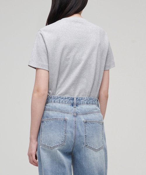 MUSINSA STANDARD WOMAN MUSINSA STANDARD WOMAN Women's Basic Crew Neck T-Shirt [Medium Gray]