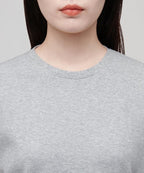 MUSINSA STANDARD WOMAN MUSINSA STANDARD WOMAN Women's Basic Crew Neck T-Shirt [Medium Gray]