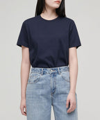 MUSINSA STANDARD WOMAN MUSINSA STANDARD WOMAN Basic Crew Neck T-Shirt Dark Navy