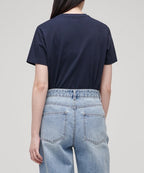 MUSINSA STANDARD WOMAN MUSINSA STANDARD WOMAN Basic Crew Neck T-Shirt Dark Navy
