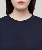 MUSINSA STANDARD WOMAN MUSINSA STANDARD WOMAN Basic Crew Neck T-Shirt Dark Navy