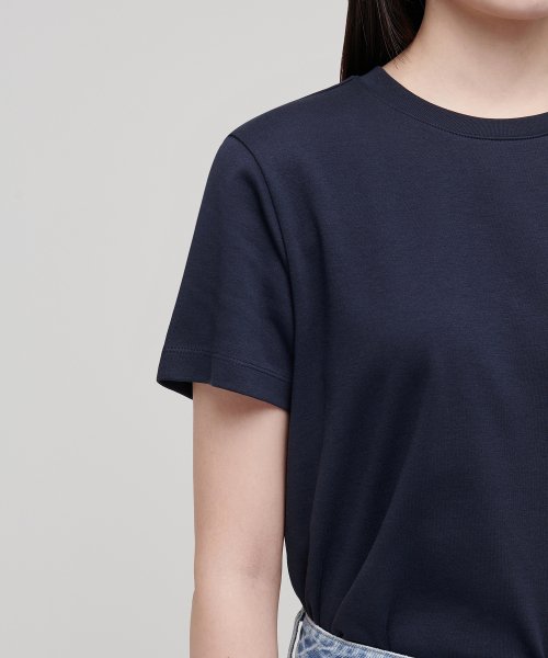 MUSINSA STANDARD WOMAN MUSINSA STANDARD WOMAN Basic Crew Neck T-Shirt Dark Navy