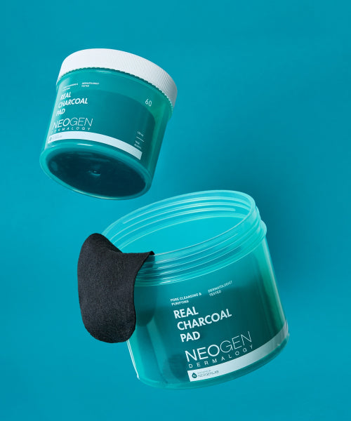 NEOGEN Dead skin sebum eraser charcoal pore cleaning blackhead real charcoal pad 60 sheets blackhead pore cleaning pad