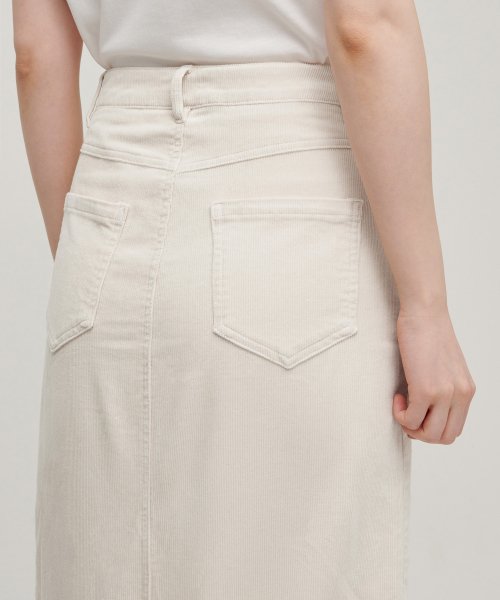 MUSINSA STANDARD WOMAN MUSINSA STANDARD WOMAN Corduroy Midi Skirt [Cream]