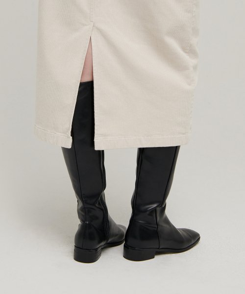 MUSINSA STANDARD WOMAN MUSINSA STANDARD WOMAN Corduroy Midi Skirt [Cream]