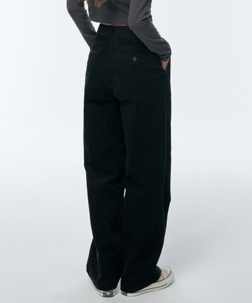 MUSINSA STANDARD WOMAN MUSINSA STANDARD WOMAN Women's Wide Corduroy Pants (Black)