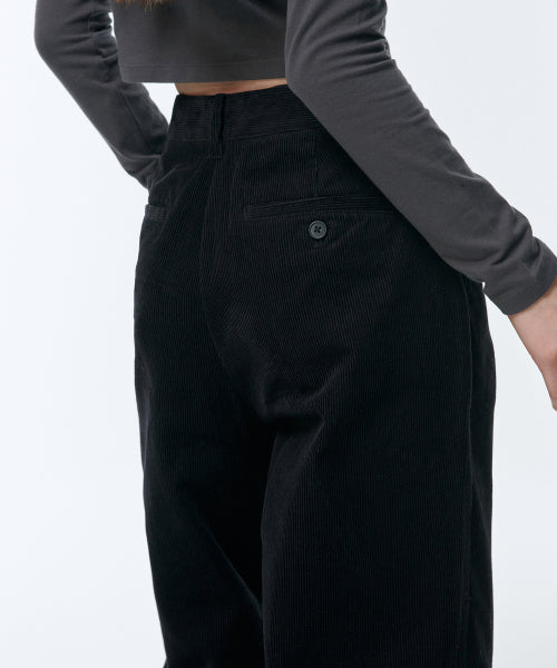 MUSINSA STANDARD WOMAN MUSINSA STANDARD WOMAN Women's Wide Corduroy Pants (Black)