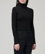 MUSINSA STANDARD WOMAN MUSINSA STANDARD WOMAN Women's Ribbed Slim Turtleneck Knit Black