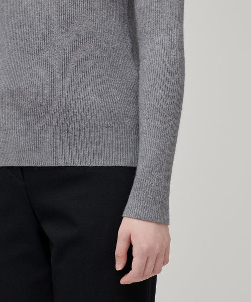 MUSINSA STANDARD WOMAN MUSINSA STANDARD WOMAN Women's Ribbed Slim Turtleneck Knit Medium Gray