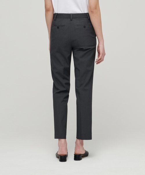 MUSINSA STANDARD WOMAN MUSINSA STANDARD WOMAN Women's Slim Straight Hidden Banding Slacks [Gray]