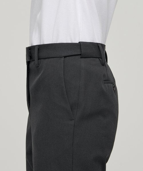 MUSINSA STANDARD WOMAN MUSINSA STANDARD WOMAN Women's Slim Straight Hidden Banding Slacks [Gray]