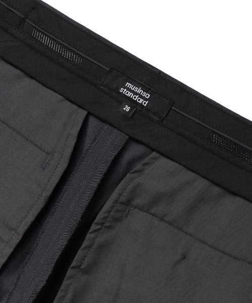 MUSINSA STANDARD WOMAN MUSINSA STANDARD WOMAN Women's Slim Straight Hidden Banding Slacks [Gray]
