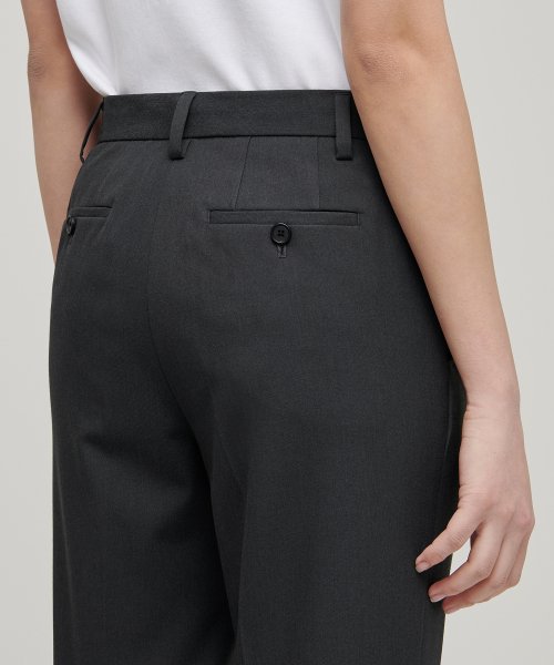 MUSINSA STANDARD WOMAN MUSINSA STANDARD WOMAN Women's Slim Straight Hidden Banding Slacks [Gray]