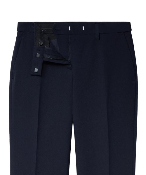 MUSINSA STANDARD WOMAN MUSINSA STANDARD WOMAN Women's Slim Straight Hidden Banding Slacks (Navy)